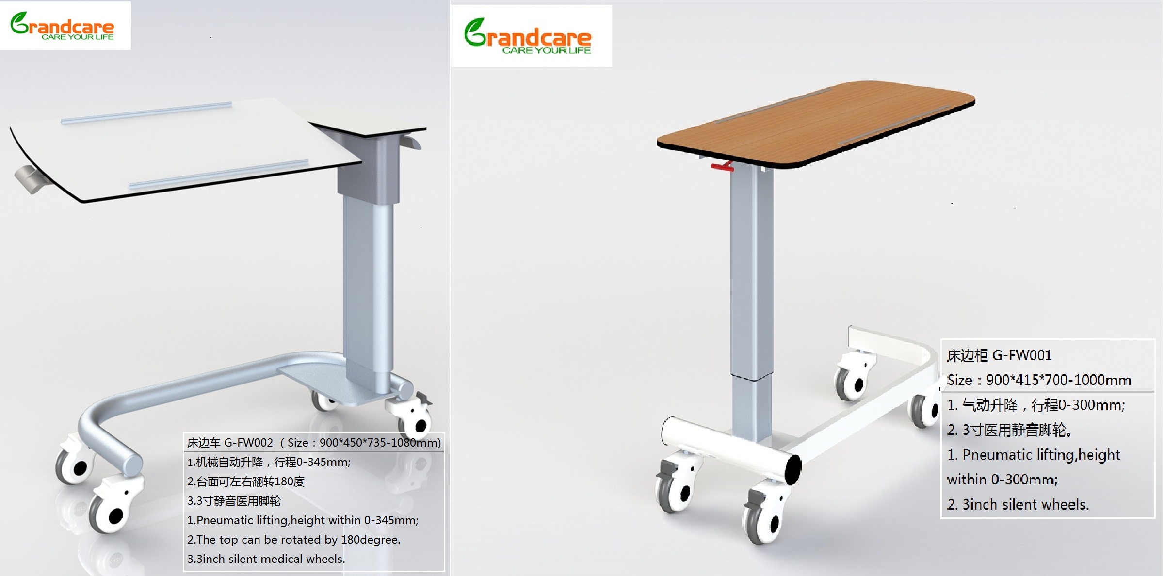 Cal Bedside Trolley G Fw001 Details
